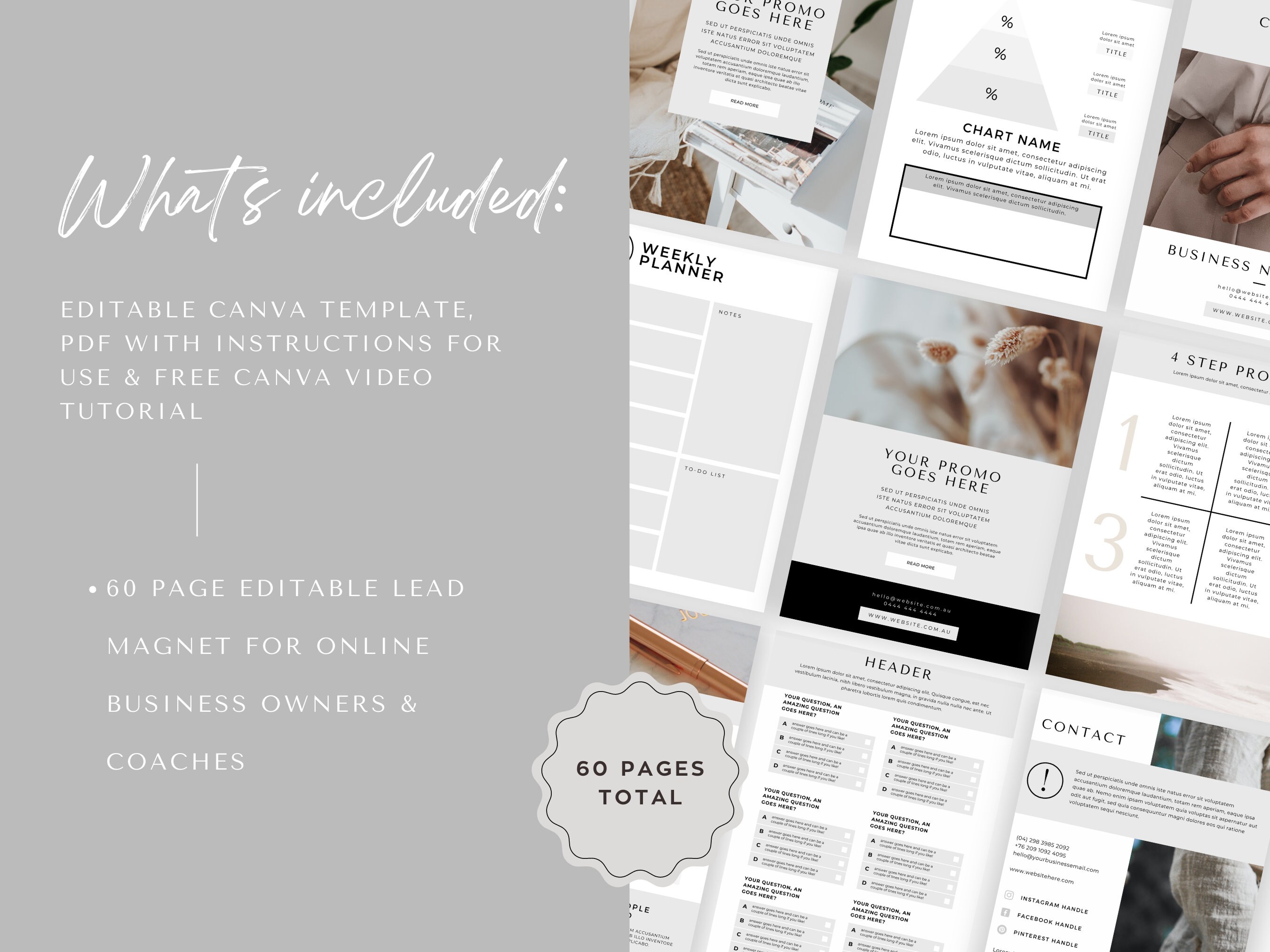 Editable Lead Magnet Canva Template for Coaches, Course Creators ...