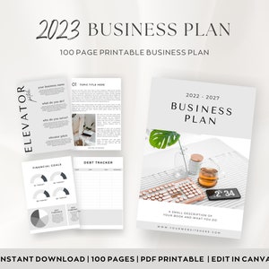 Small Business Plan Template, Business Planner Proposal, Start Up Workbook, Business Plan Analysis, Canva Side Hustle, Editable Plan