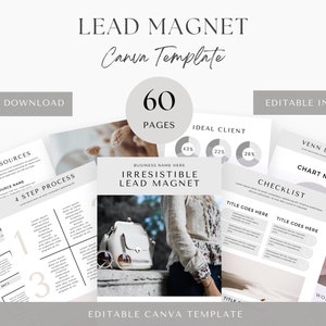 Editable Lead Magnet Canva Template for Coaches, Course Creators & Bloggers , Roadmap Canva Template, Freebie, Workbook Canva Template