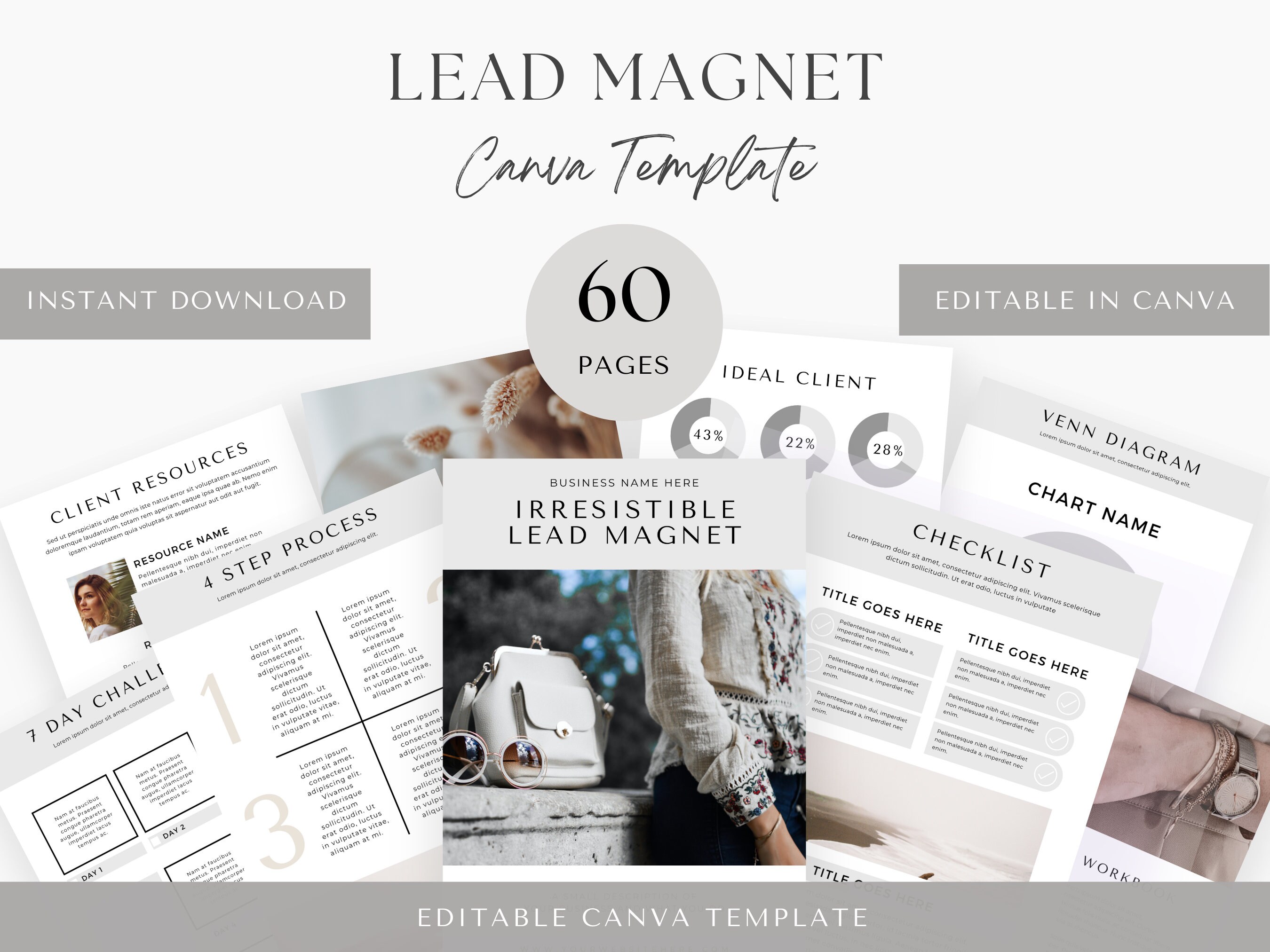 Editable Lead Magnet Canva Template For Coaches Course Creators