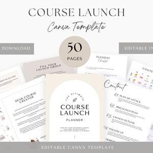 Course Creation Planner, Course Creation Workbook, Course Creation Template, Course Creation Bundle, Course Planner Canva Template
