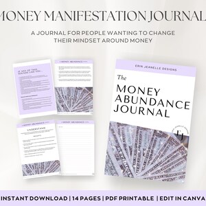 Money Journaling Prompts, Financial Wellbeing Journal PDF, Money Manifestation Journal, Money Mindset Journal Printable, Financial Abundance