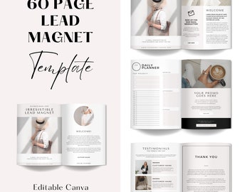 Lead Magnet Template Canva, Lead Magnet for Coaches, Lead Magnet Ideas, Workbook Template Canva, Ebook Template Coaches, Checklist Templates