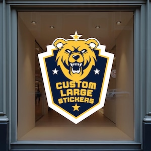 Full Color custom stickers - large custom vinyl sticker - Large Logo Stickers for Car - Vehicle Graphics, weatherproof vinyl business signs