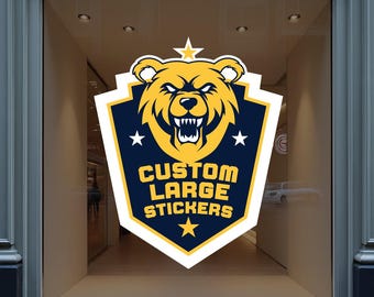 Custom Full Color Vinyl Decal, Business Window Vinyl Sticker, Cut to Any Shape, Your Business Vinyl Logo Decal, Waterproof & Weatherproof