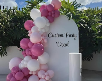 Custom Vinyl Backdrop Decal, Personalized Wedding Decal, Birthday Decal, Baby Shower Decal & Event Decor Sticker, Vinyl Lettering