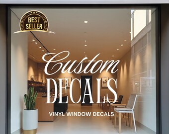 Custom Vinyl Decals: Business, Car, Window, Door - Personalized Text & Image