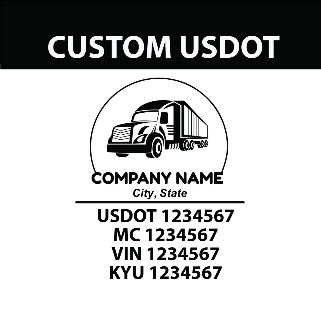 Best Seller Pair of 2 US Dot Truck Decal MC Number Sticker Truck