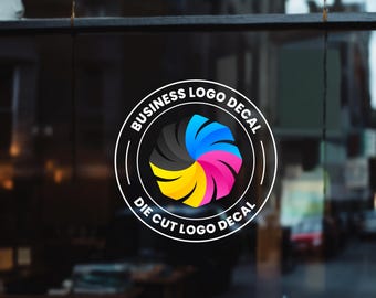 Custom Multicolor Business Logo Decals: Vinyl Window & Vehicle Stickers