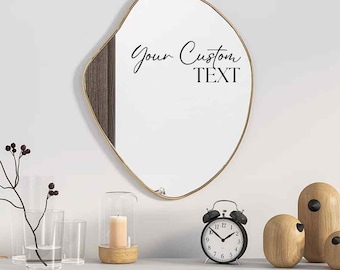 Custom Mirror Vinyl Decal - Personalized Quote Sticker for Weddings & Events