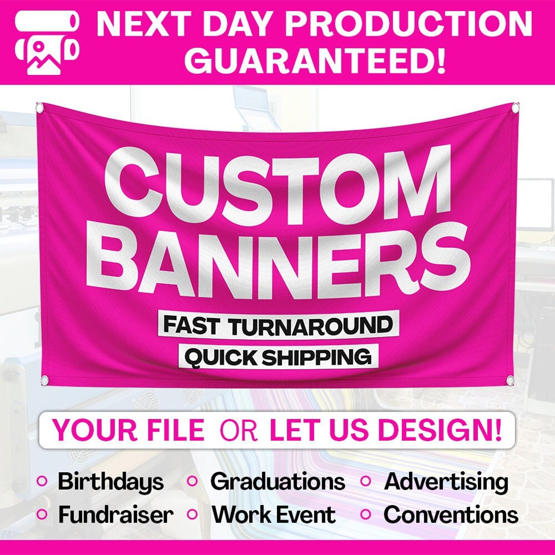 Custom Banners Waterproof Full Color Indoor/outdoor Vinyl Banner W