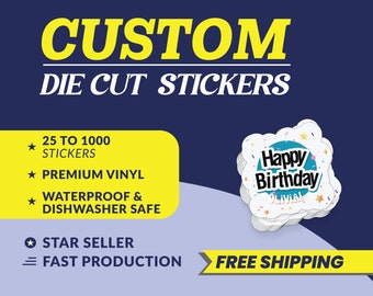 Custom Die-Cut Stickers: Waterproof Vinyl Decals for Branding