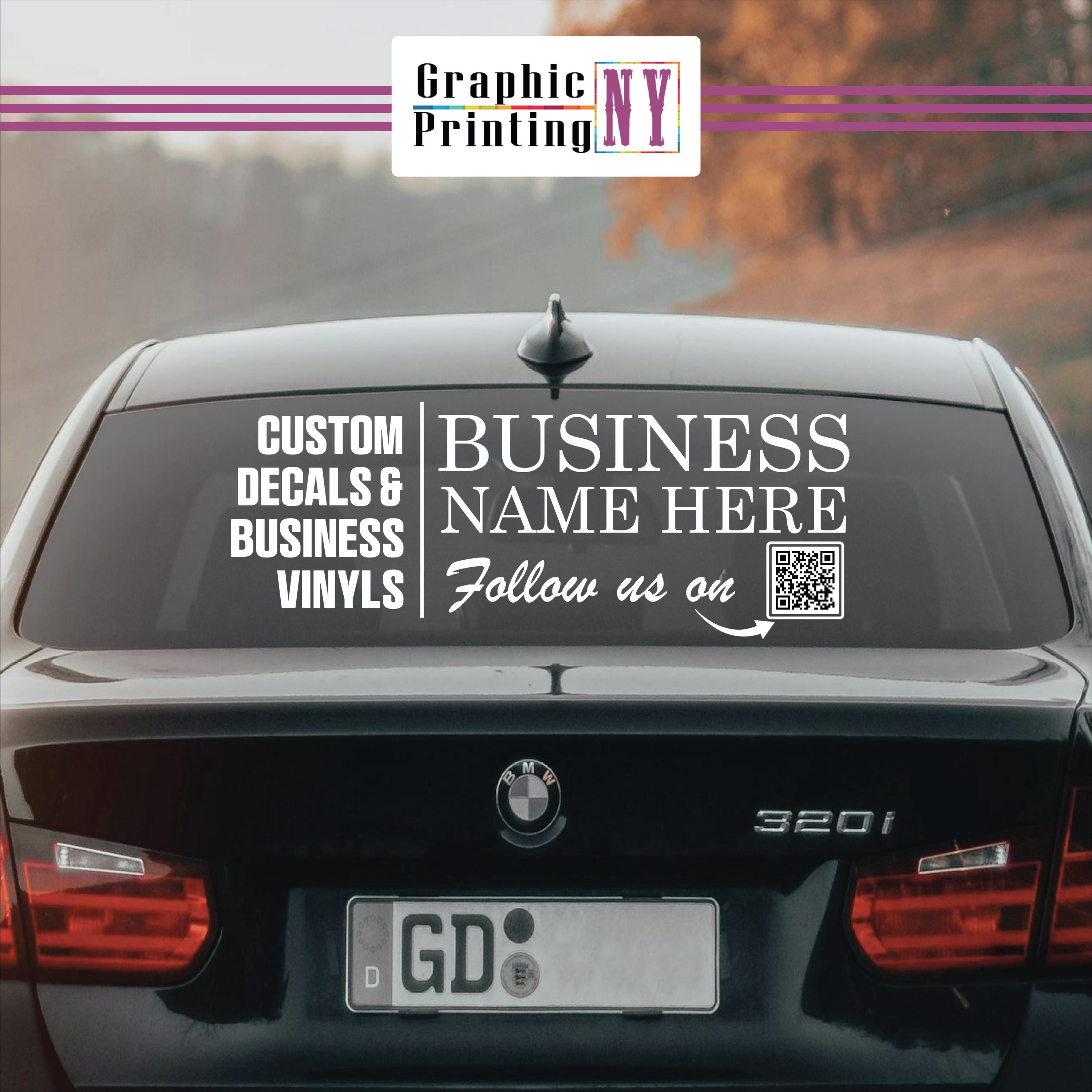 Custom Text Car Sticker – Personalized Vinyl Decal for Car Window or ...