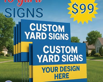 Customizable Business Yard Sign: Weatherproof Corrugated Plastic