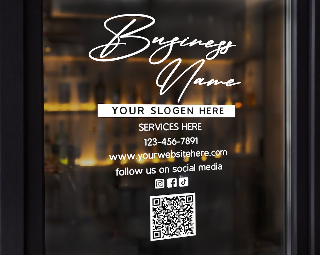 Premium Quality Customize Your Own Window Decal / Business Name or Logo