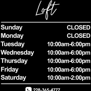 Vinyl store hours decal
Window store hours decal
custom business hours window decal
business hours sign for glass door
decal store near me
store decals