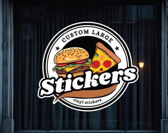 Custom Window Stickers | Business Window Decal | Plain Vinyl Logo Sticker | Storefront Sign | Custom Business Decal | Weatherproof Vinyl