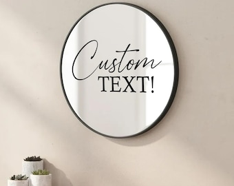 Wedding Mirror Vinyl Decal – Custom Names & Welcome Sign