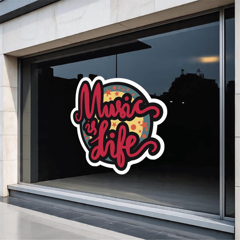 Large Customizable Stickers Large Custom Sticker, Custom Sign, Vibrant and Elegant, Very Easy to ...