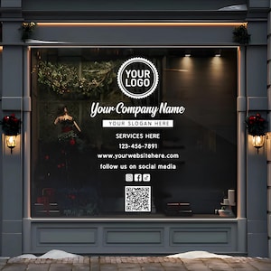 Custom Business Logo Decal: 5-Year Outdoor Vinyl Window Sign