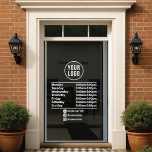 Business hours decal, Custom Store Hours Vinyl Decal, Shop Hours Sign, Personalized Hours of Operation, Custom Hours Decal