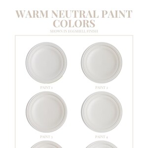 PALETA DE COLORES DE PINTURA: neutros cálidos Benjamin Moore