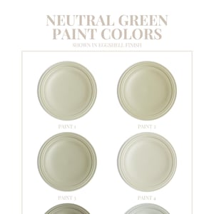 PAINT COLOR PALETTE: neutral greens, Benjamin Moore