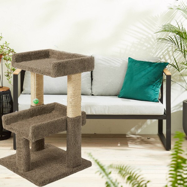 Tree For Cat ,Real Carpet Wooden Cat Tree with Toy, Lover cat