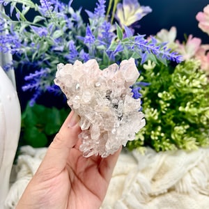 Sacred Rosé Pink Lemurian quartz from Columbia, lithium quartz crystal, fine mineral specimen, spiritual gifts, metaphysical