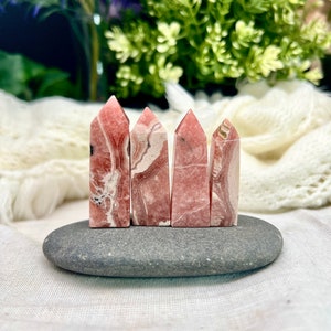 Small rhodochrosite towers, high quality, rare crystal, altar decor, pink, crystal collection, spiritual healing, metaphysical gifts