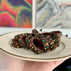 Chocolate rings with sprinkles best sale