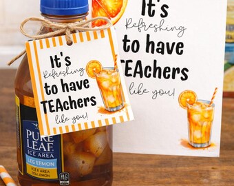 National Iced Tea Day Teacher Gift Tag | June 10 Teacher Appreciation | Printable Teacher Gift | End of Year Staff Gift | TEAcher Tag