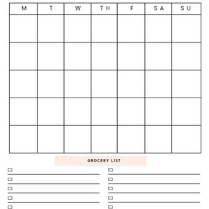 Monthly Dinner Calendar Template With Shipping List Instant Download Etsy Monthly Dinner Calendar Template With Shipping List Instant Download Etsy