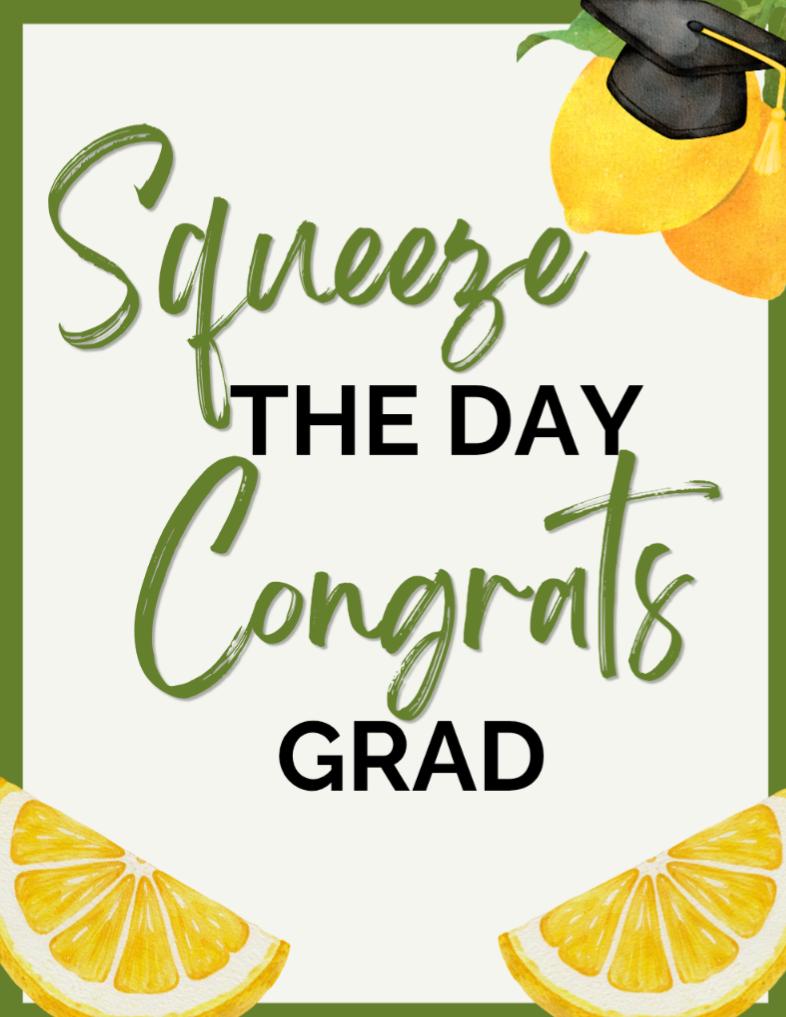 Graduation Lemonade Bar Kit Printable, Grad Party Drink Station Signs ...
