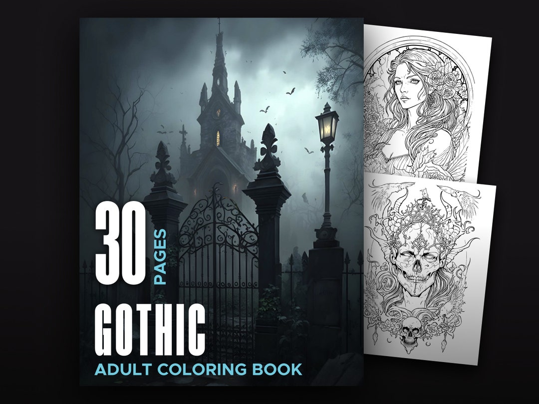 Gothic Adult Coloring Book 30 - Il 1080xN.5519585705 I0x9