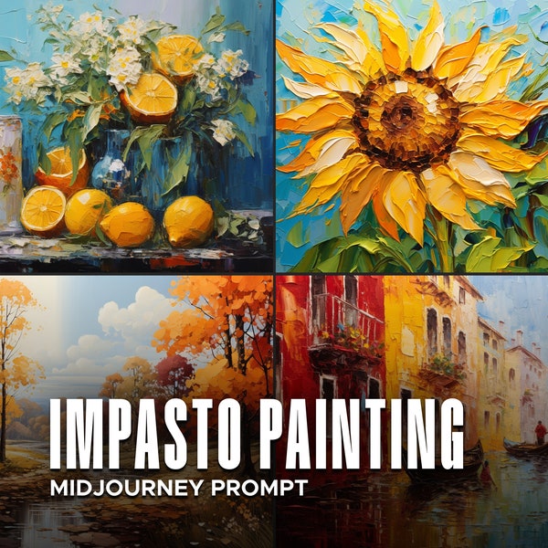 Impasto Painting Midjourney Prompt - Customizable and tested AI prompt for generating high quality Midjourney AI digital art