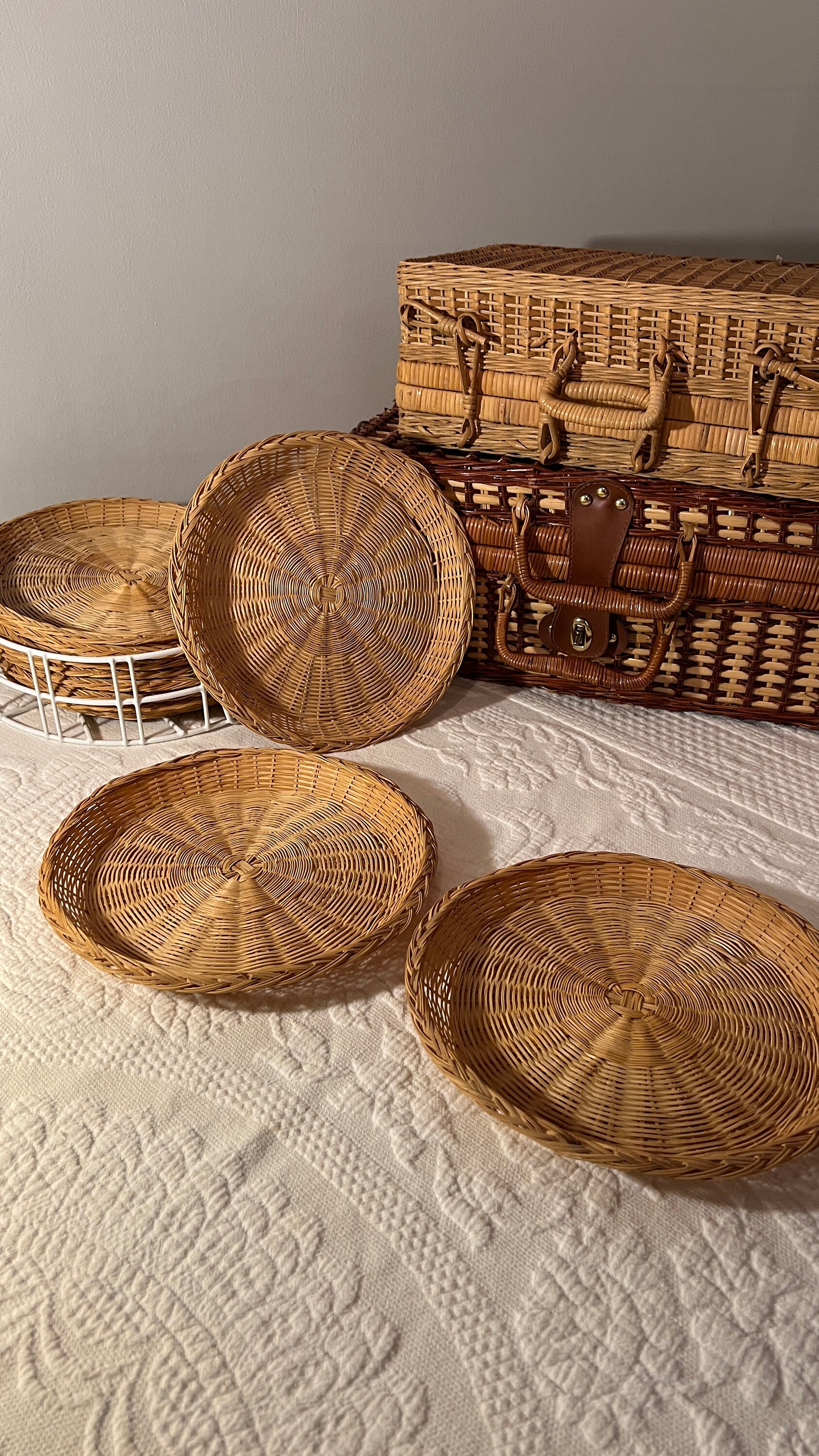 Wicker Plate Holders Sets of 2 Etsy