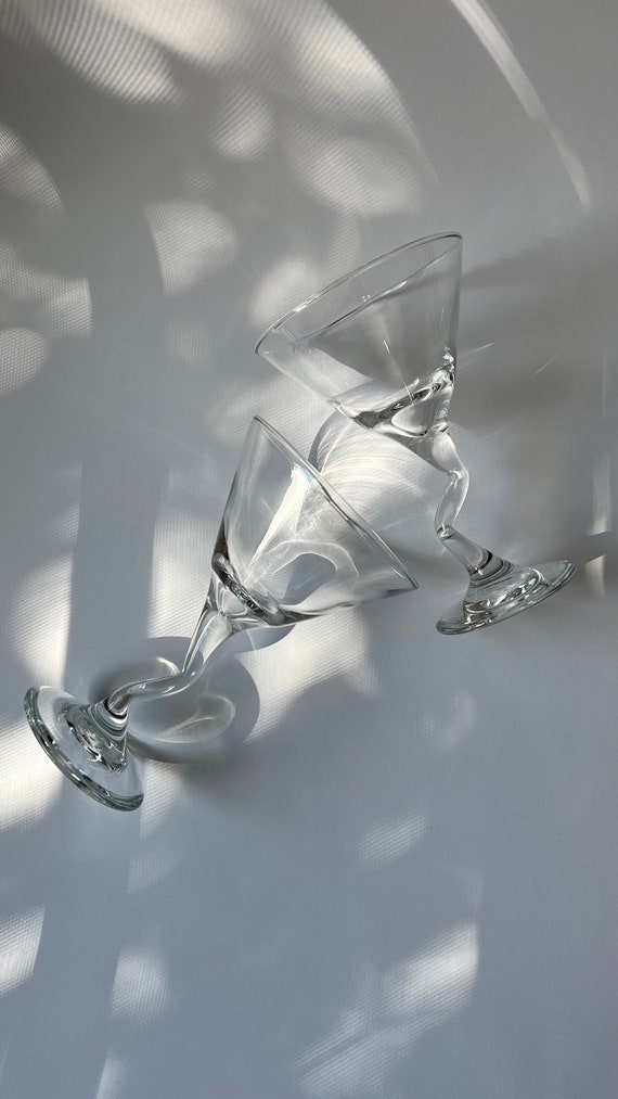 Squiggle Martini Glasses by Libbey