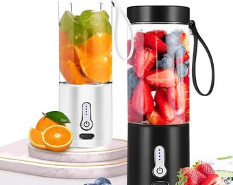 Licuadora portátil potente de 530ml para batidos, procesador de alimentos recargable por USB, máquina mezcladora de frutas, Mini exprimidor, vaso batidora