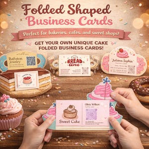 Biglietto da visita pieghevole – Design personalizzato (pronto per la stampa), Biglietto da visita, Biglietto con codice QR, Stampabile, Fai da te, Canva