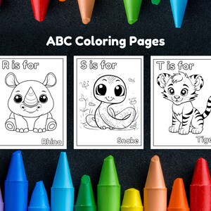 ABC Coloring Pages, Coloring Book Keepsake, ABC Animal Coloring Book, Toddler Coloring Pages, Alphabet Coloring Book, Alphabet Pages