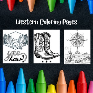 Western Coloring Pages | Wild West Coloring Pages | Coloring Pages for Adults | Coloring Pages for Kids | Cowgirl Cowboy Coloring Pages