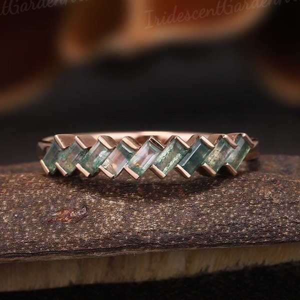 Baguette Wedding Band - Etsy