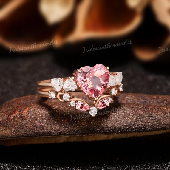 Zaffiri: Anello In Oro Bianco Con Diamanti E Zaffiri Rosa - Foto 6