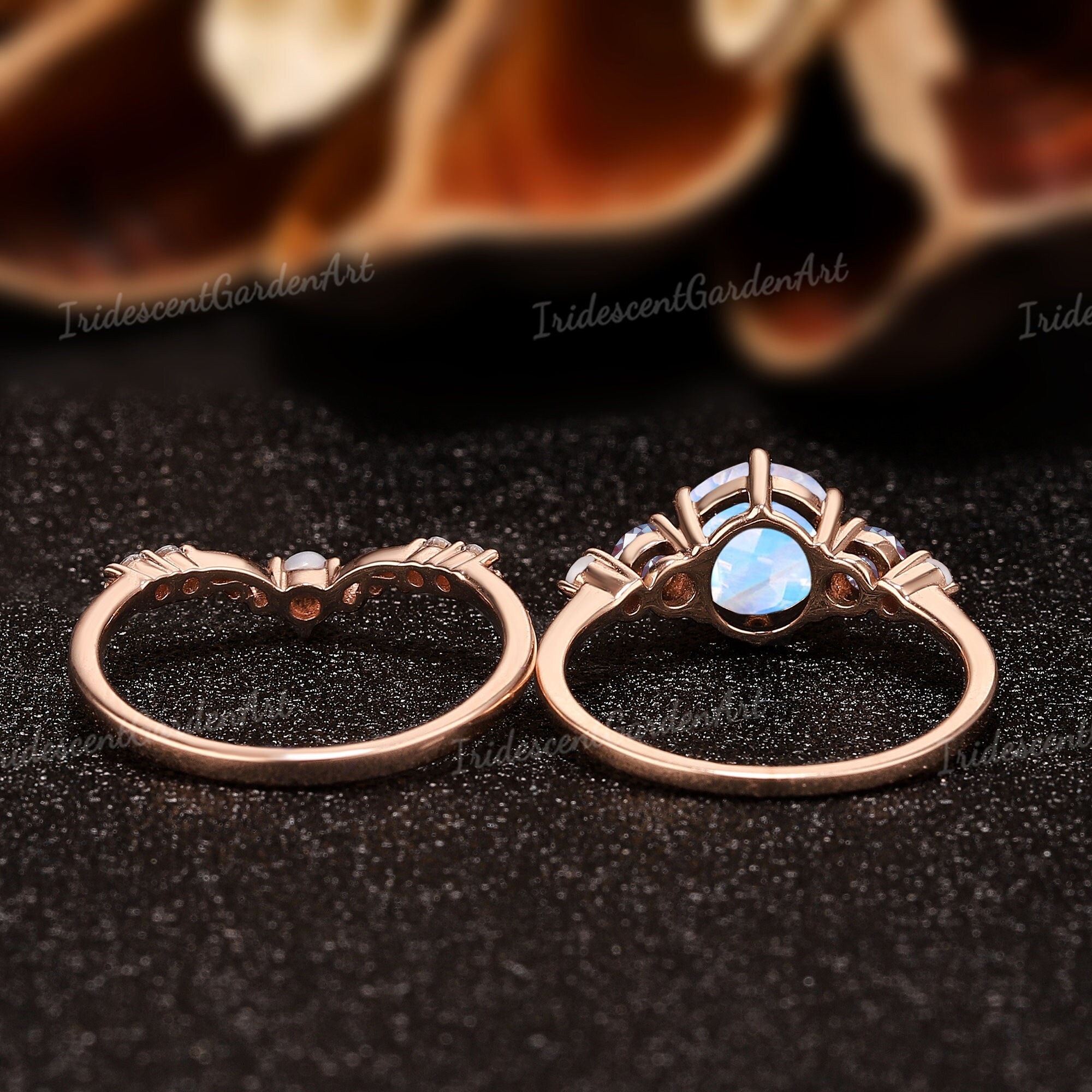 Interlocked Stacking 14K Gold Plated Interlocked Stacking Rings For Women PAVOI 14K Gold ...