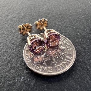 Champagne Malaya Garnet Stud Earrings, 14k Yellow Gold