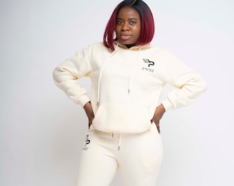 Unisex Hoodie Set Beige