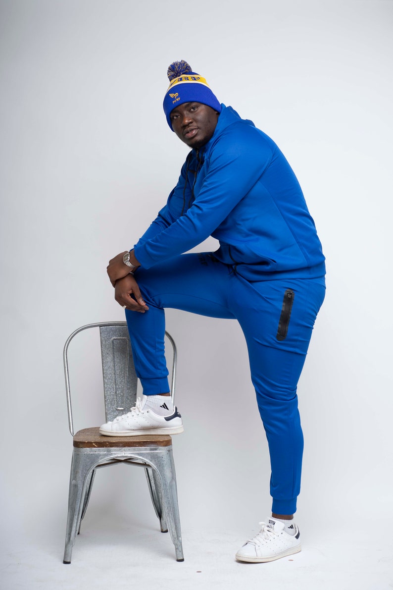 Unisex Zipper Tracksuit Blue image 3