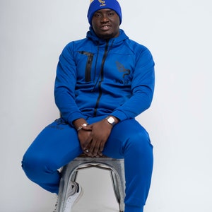 Unisex Zipper Tracksuit Blue image 2