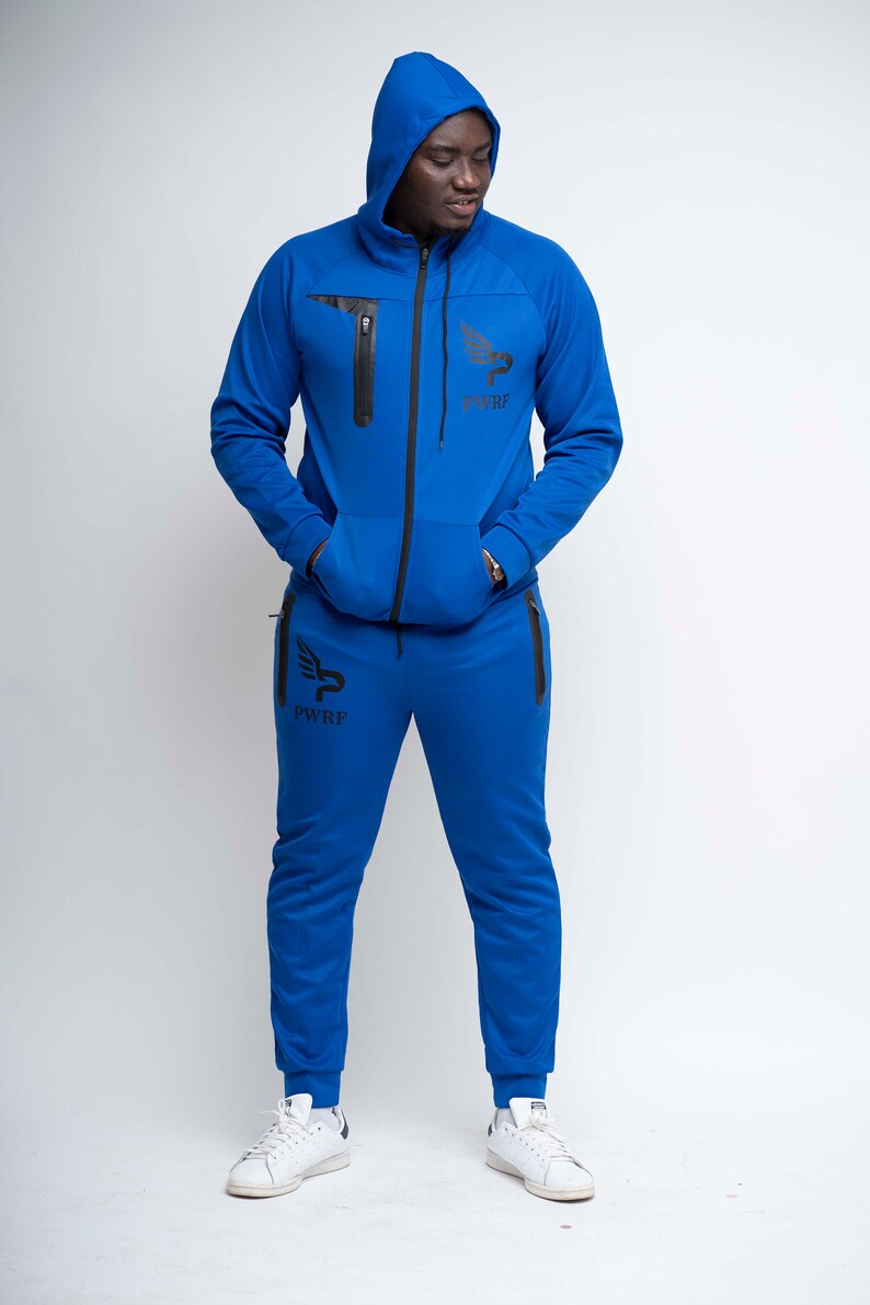 Unisex Zipper Tracksuit Blue image 5